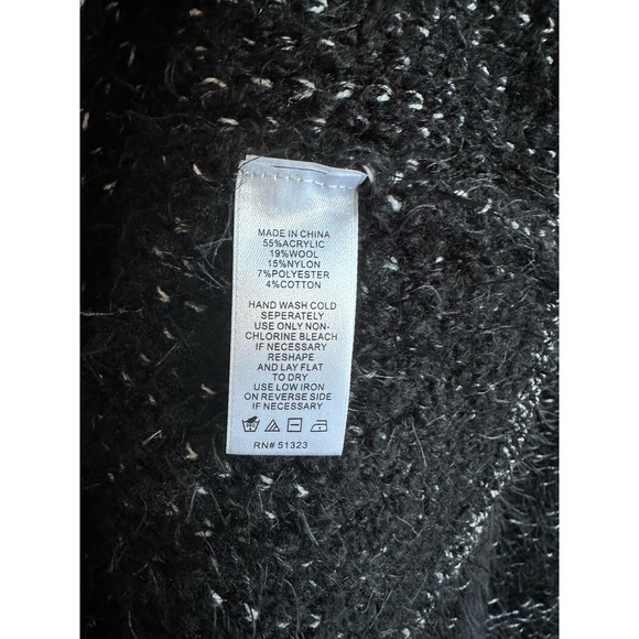 1 State Eyelash Yarn Wool Blend Open Cardigan Sz. Large - Picture 5 of 9